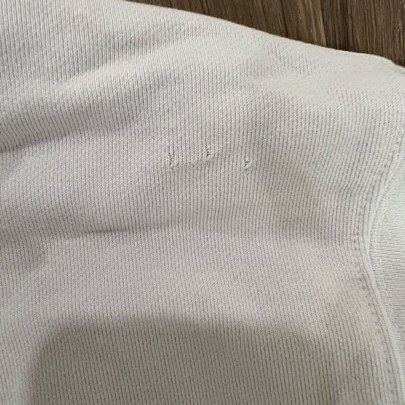 AGOLDE Extended Rib Balloon Sleeve Turtleneck Cream Sweatshirt Women's Size XS - Picture 6 of 9